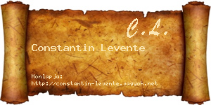 Constantin Levente névjegykártya
